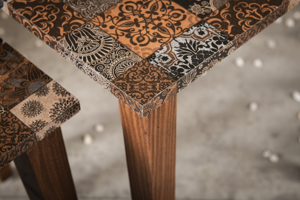 A Tiny Mistake Iznik Wooden Rectangle Nesting Tables (Set of 2), Living Room Decor