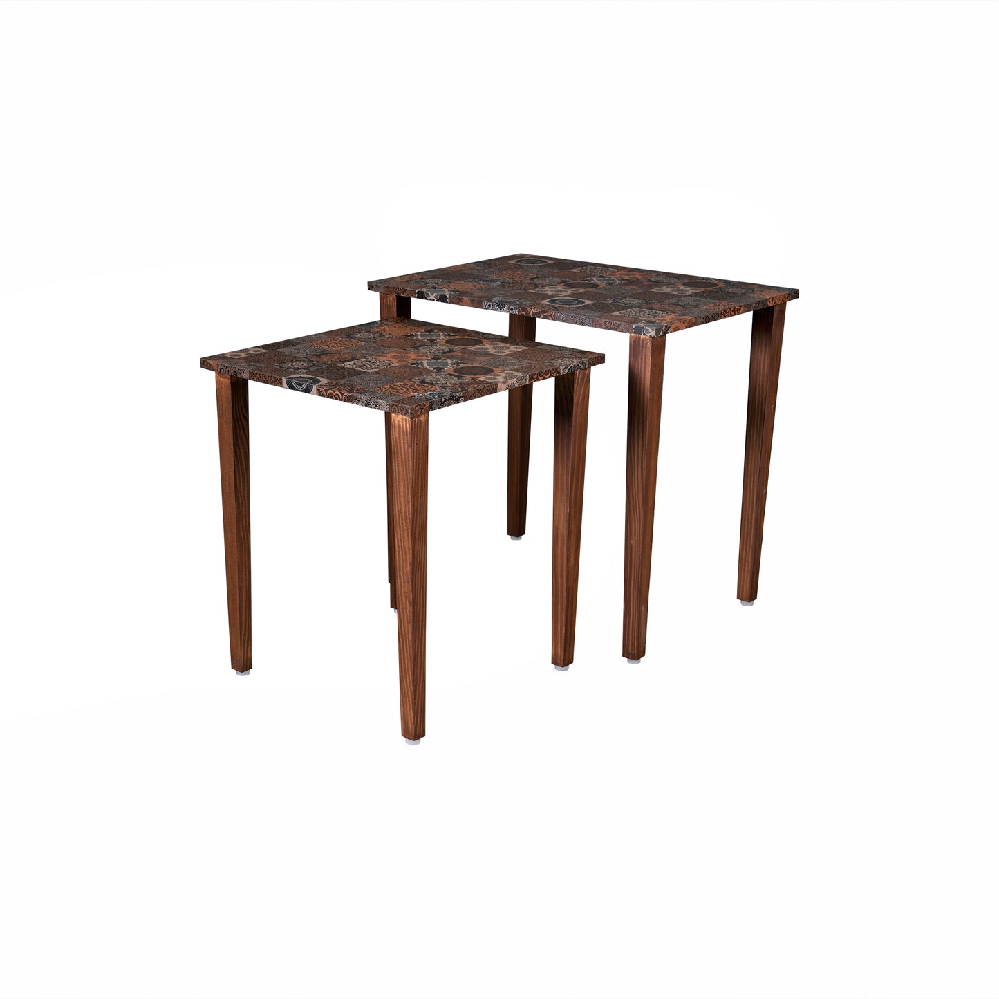 A Tiny Mistake Iznik Wooden Rectangle Nesting Tables (Set of 2), Living Room Decor