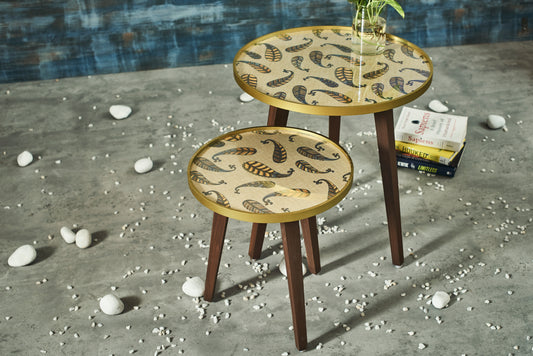 A Tiny Mistake Kairi Wooden Nesting Tables (Set of 2), Living Room Decor