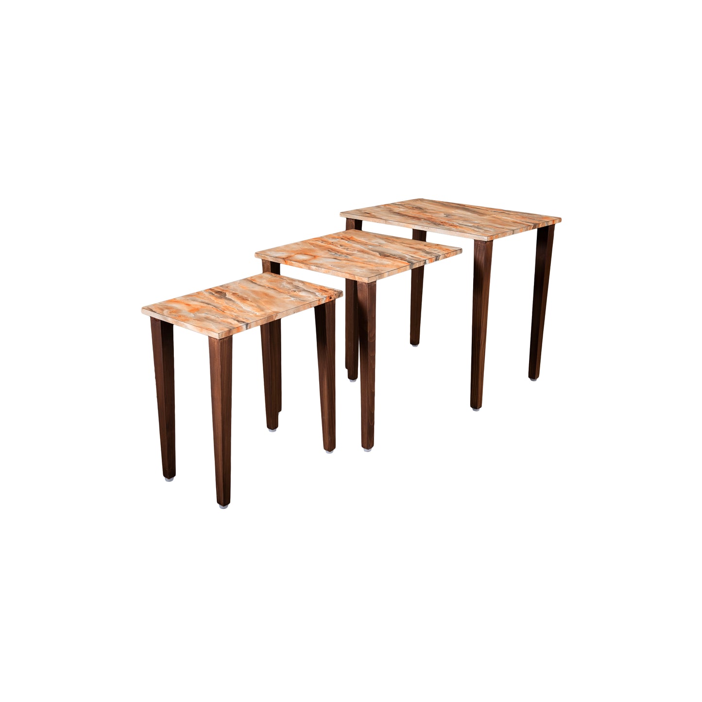 A Tiny Mistake Mountain Wooden Rectangle Nesting Tables (Set of 3), Living Room Decor