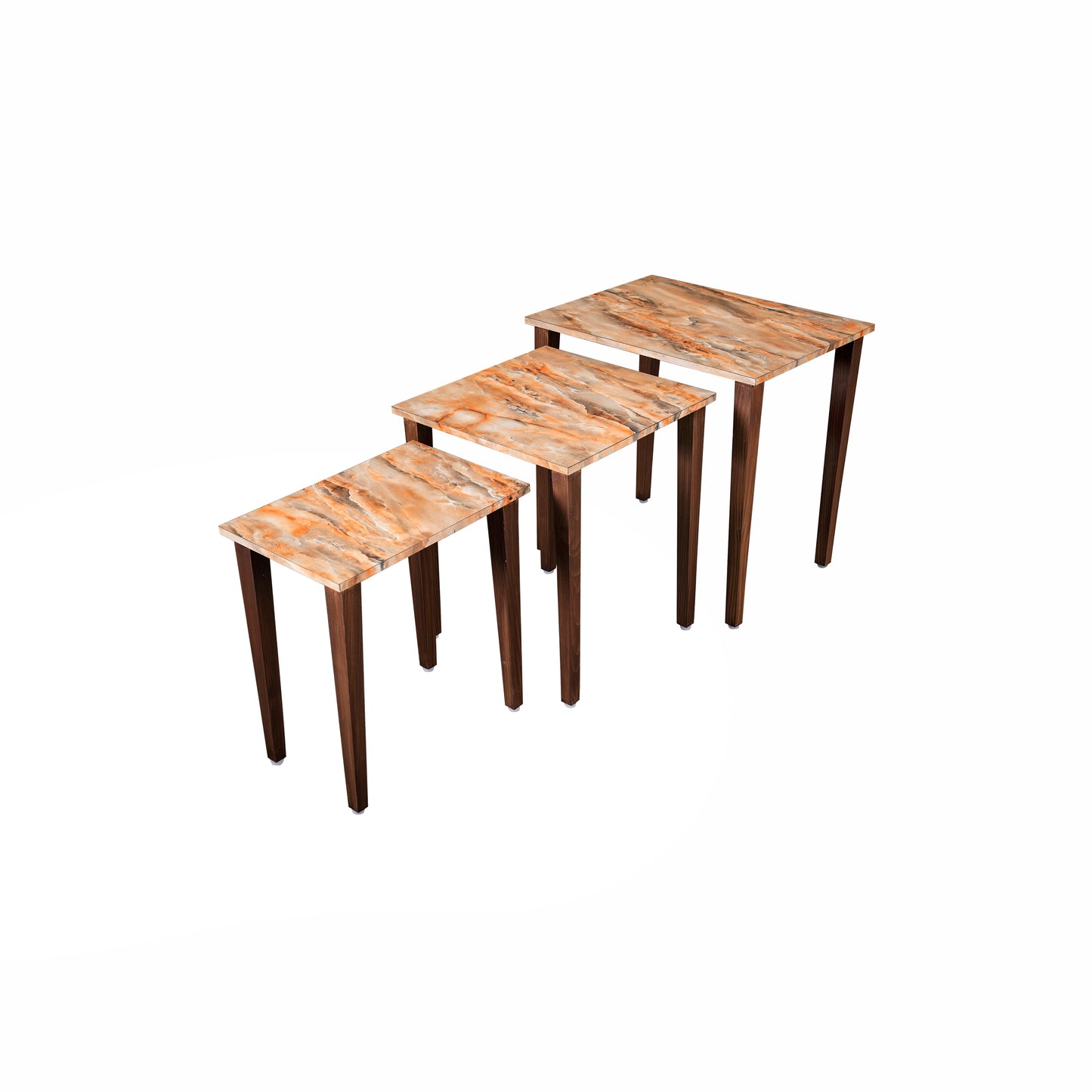 A Tiny Mistake Mountain Wooden Rectangle Nesting Tables (Set of 3), Living Room Decor