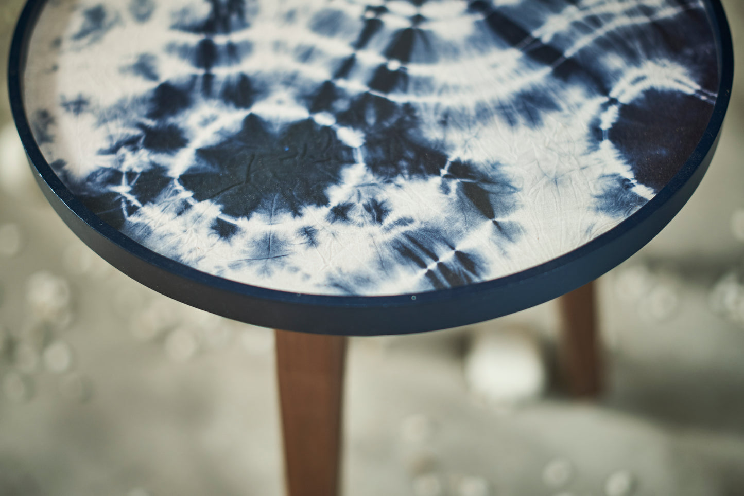 A Tiny Mistake Shibori Wooden Nesting Tables (Set of 2), Living Room Decor