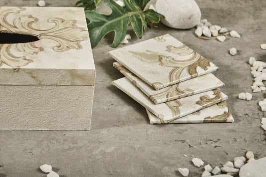 A Tiny Mistake Royal Marble Motifs Set of 4 Coasters