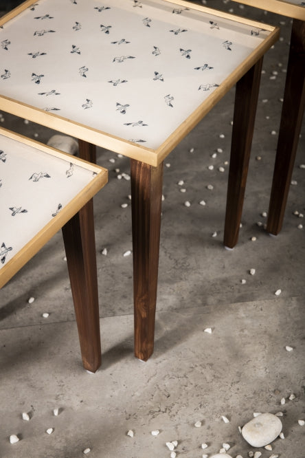 A Tiny Mistake Seagull Wooden Rectangle Nesting Tables (Set of 2), Living Room Decor
