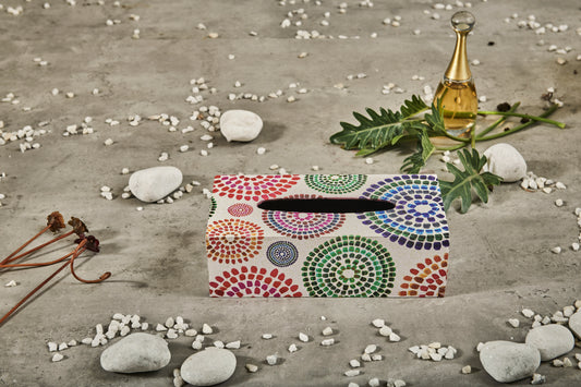 A Tiny Mistake Mandala Rectangle Tissue Box, 26 x 13 x 8 cm