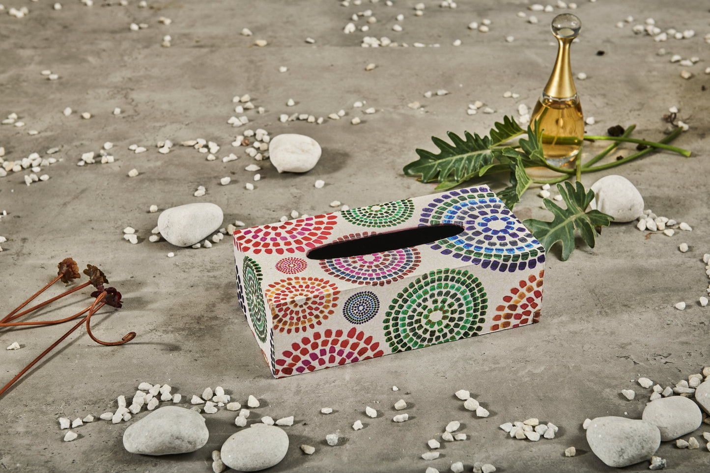 A Tiny Mistake Mandala Rectangle Tissue Box, 26 x 13 x 8 cm