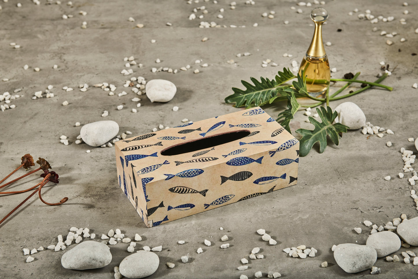 A Tiny Mistake FISH Rectangle Tissue Box, 26 x 13 x 8 cm