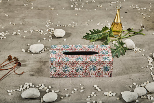 A Tiny Mistake Turkish Pink Tiles Rectangle Tissue Box, 26 x 13 x 8 cm