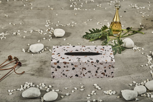 A Tiny Mistake Mosaic Rectangle Tissue Box, 26 x 13 x 8 cm
