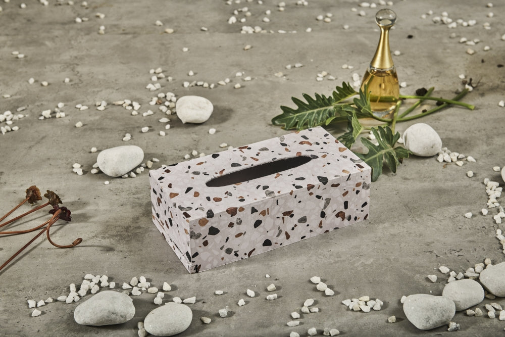 A Tiny Mistake Mosaic Rectangle Tissue Box, 26 x 13 x 8 cm