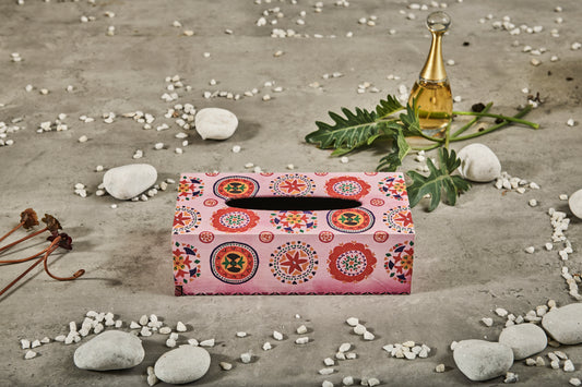 A Tiny Mistake Rangoli Rectangle Tissue Box, 26 x 13 x 8 cm