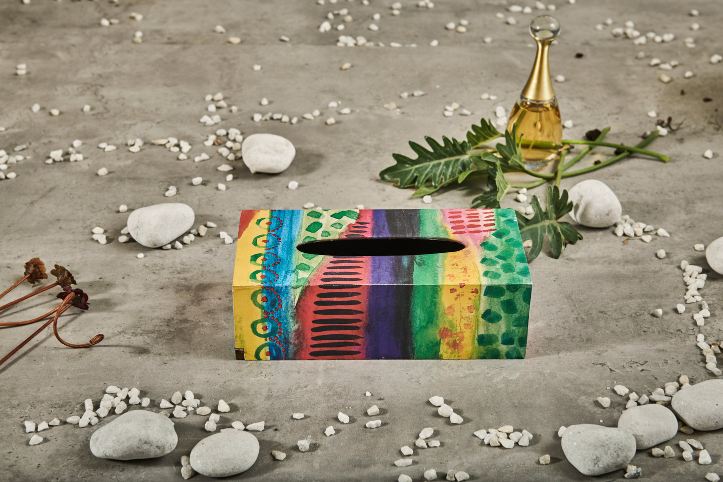 A Tiny Mistake Abstract Lines Rectangle Tissue Box, 26 x 13 x 8 cm