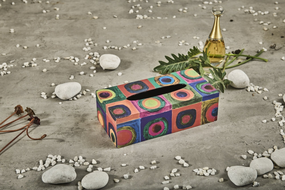 A Tiny Mistake Modern Art Rectangle Tissue Box, 26 x 13 x 8 cm