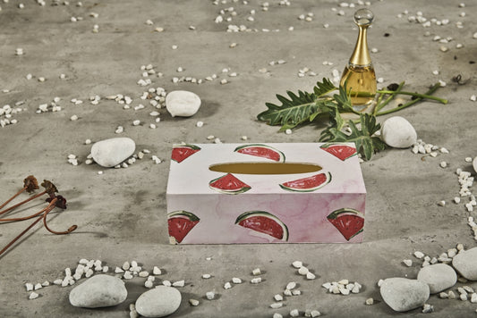 A Tiny Mistake Watermelon Rectangle Tissue Box, 26 x 13 x 8 cm