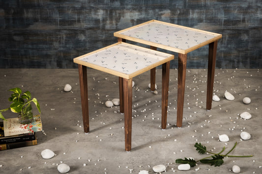 A Tiny Mistake Seagull Wooden Rectangle Nesting Tables (Set of 2), Living Room Decor