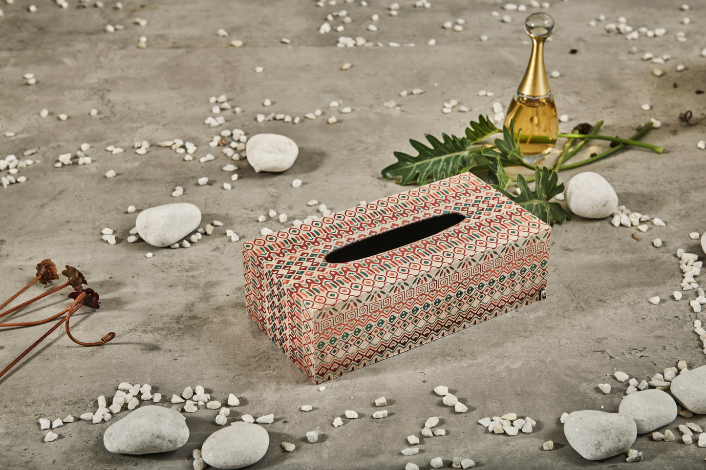 A Tiny Mistake Aztec Rectangle Tissue Box, 26 x 13 x 8 cm