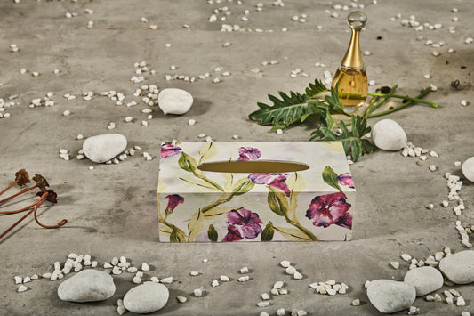 A Tiny Mistake Morning Glory Rectangle Tissue Box, 26 x 13 x 8 cm