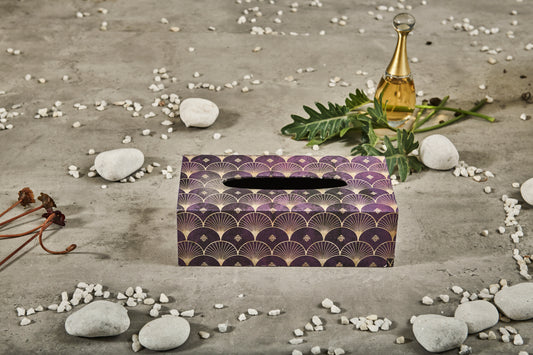 A Tiny Mistake Jamun Rectangle Tissue Box, 26 x 13 x 8 cm