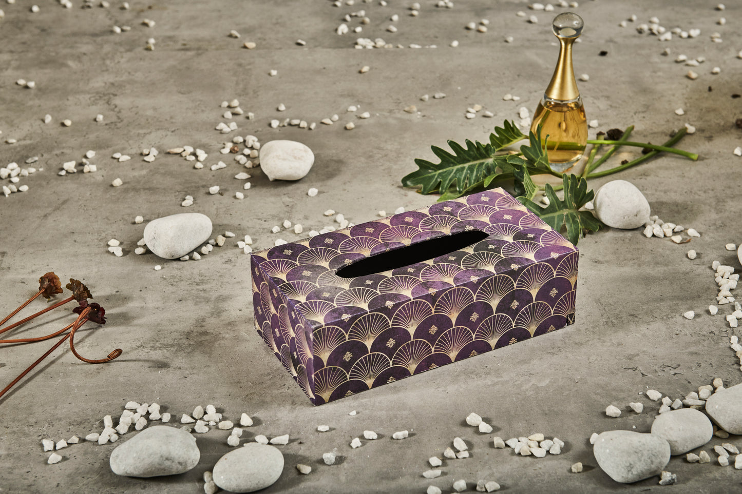 A Tiny Mistake Jamun Rectangle Tissue Box, 26 x 13 x 8 cm