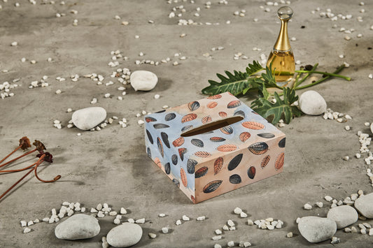 A Tiny Mistake Fall Leaves  Square Tissue Box, 18 x 18 x 7.5 cm