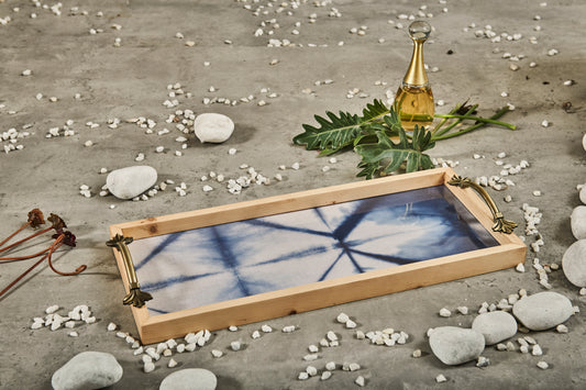 A Tiny Mistake Patang Pine Tray with Handle Serving Pine Wood Tray