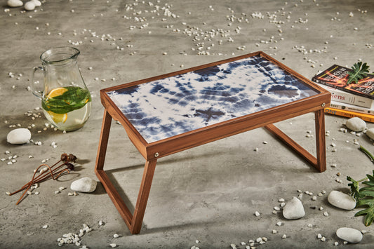 A Tiny Mistake Shibori Butler Tray, Laptop Desk, Breakfast Table