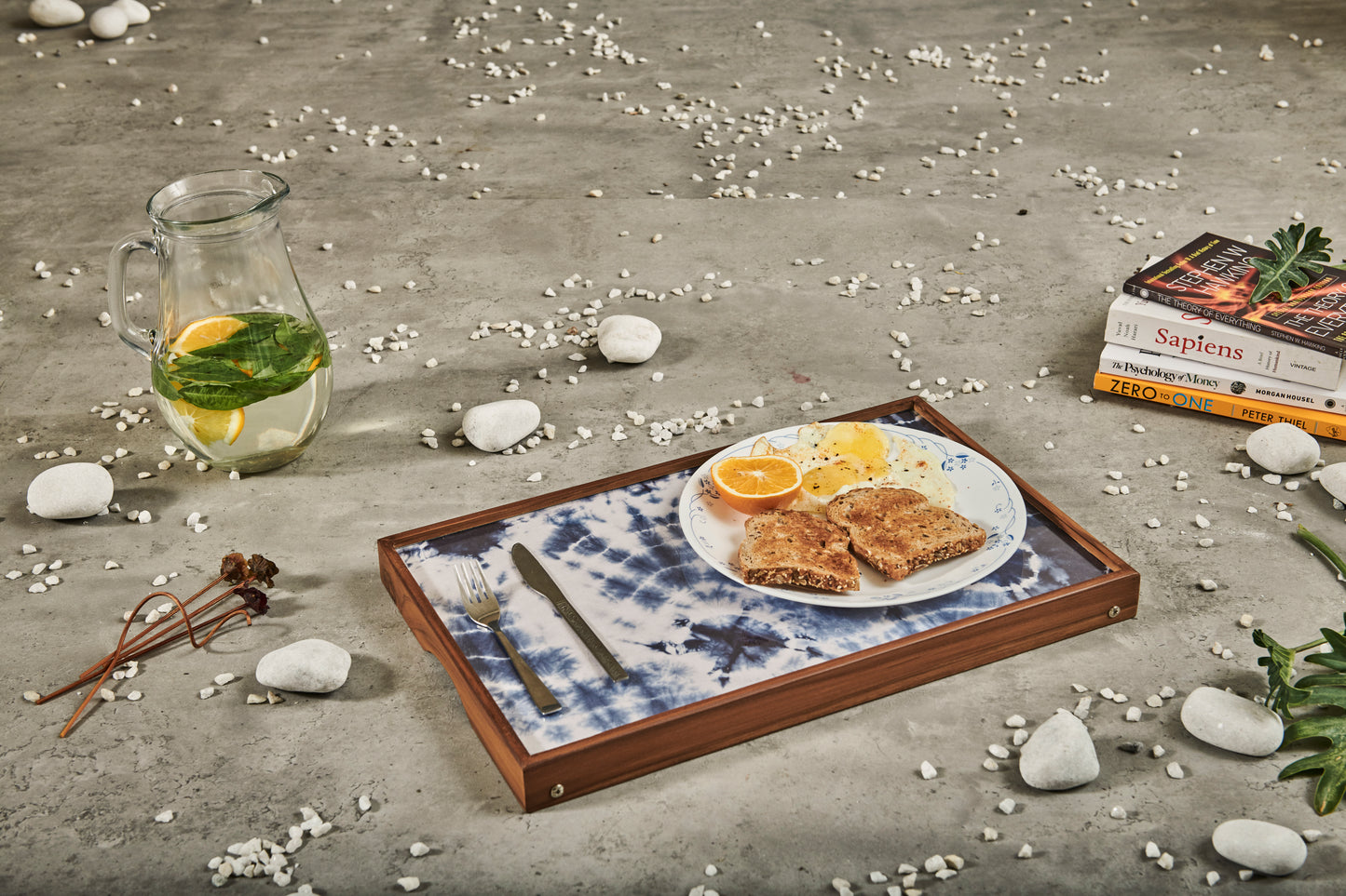 A Tiny Mistake Shibori Butler Tray, Laptop Desk, Breakfast Table