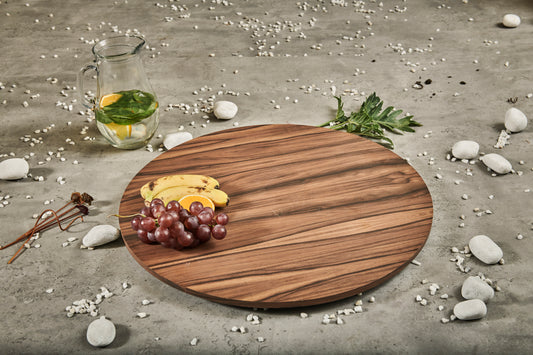 A Tiny Mistake Walnut Matt Wooden Table Turner, Dining Table Organisation, Lazy Susan for Dining Room Decor