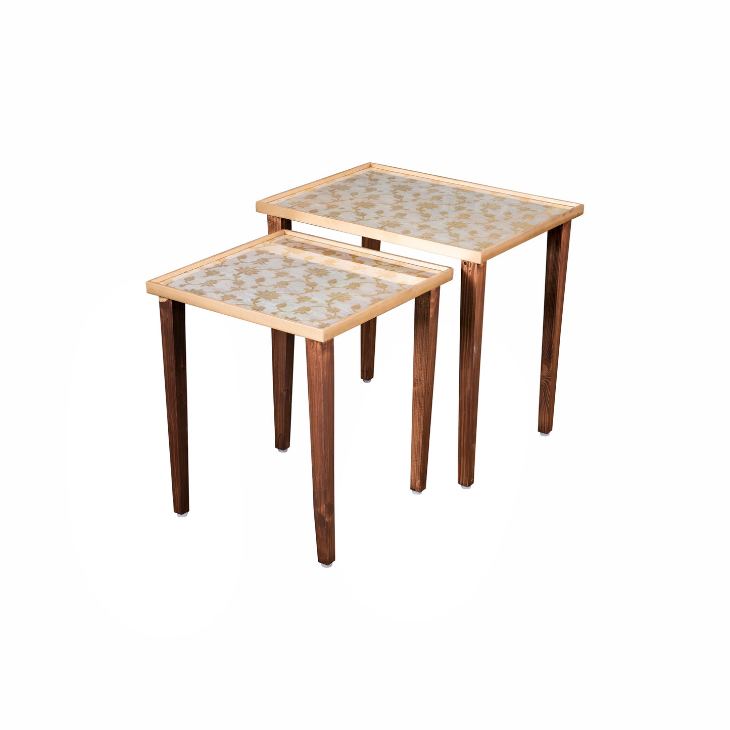 A Tiny Mistake Majestic White Wooden Rectangle Nesting Tables (Set of 2), Living Room Decor