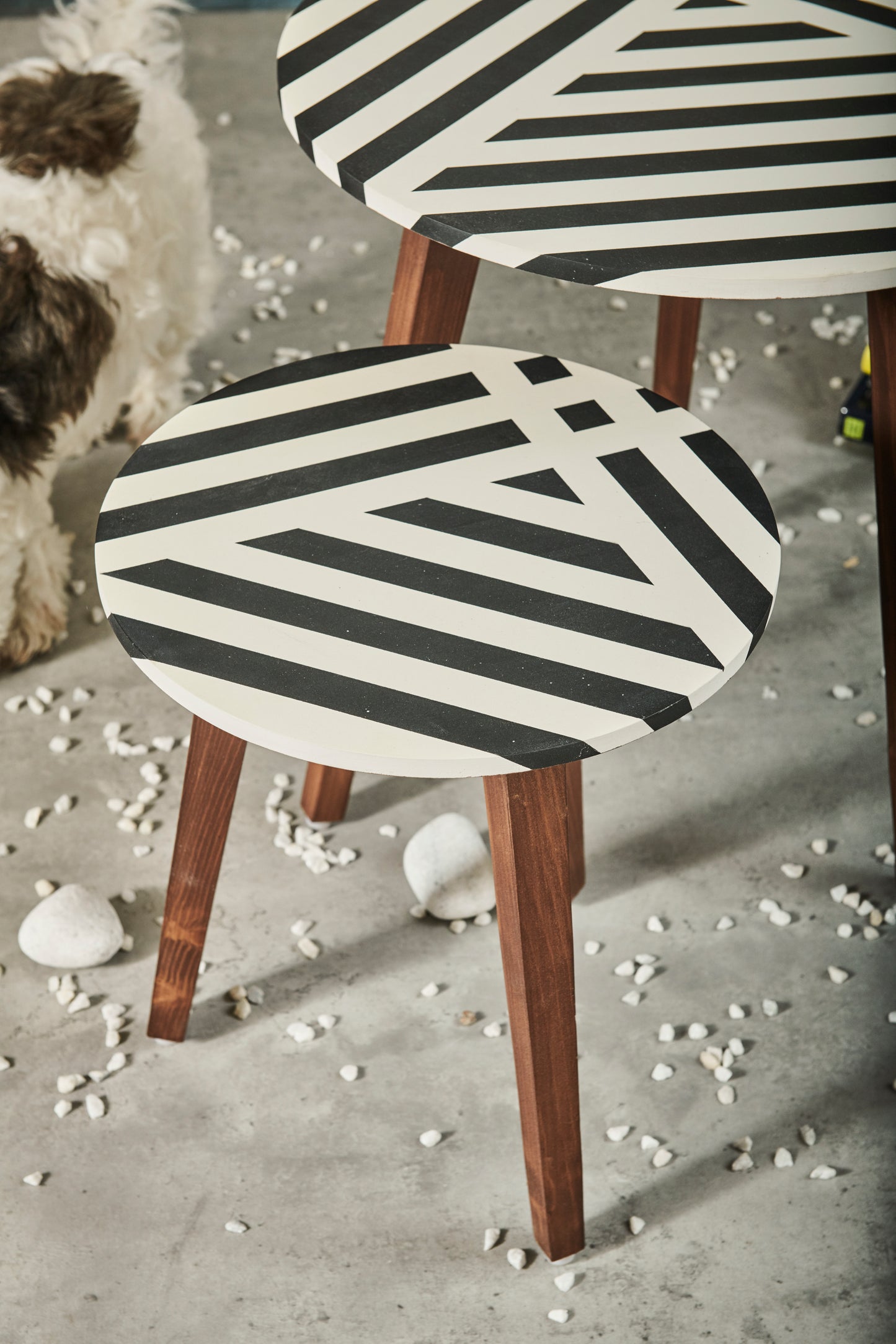 A Tiny Mistake MoonBeam Wooden Nesting Tables (Set of 2), Living Room Decor