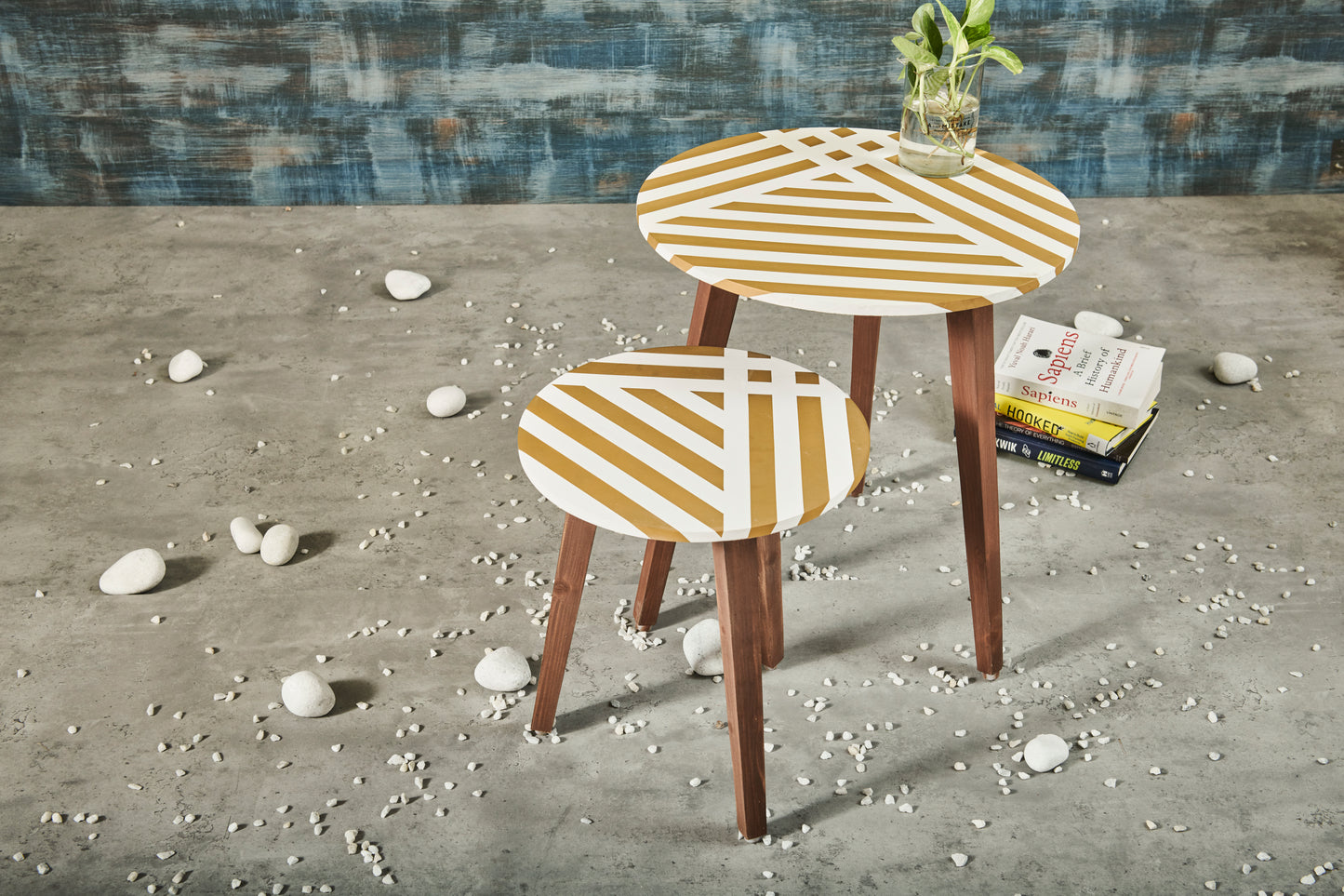 A Tiny Mistake SunBeam Wooden Nesting Tables (Set of 2), Living Room Decor