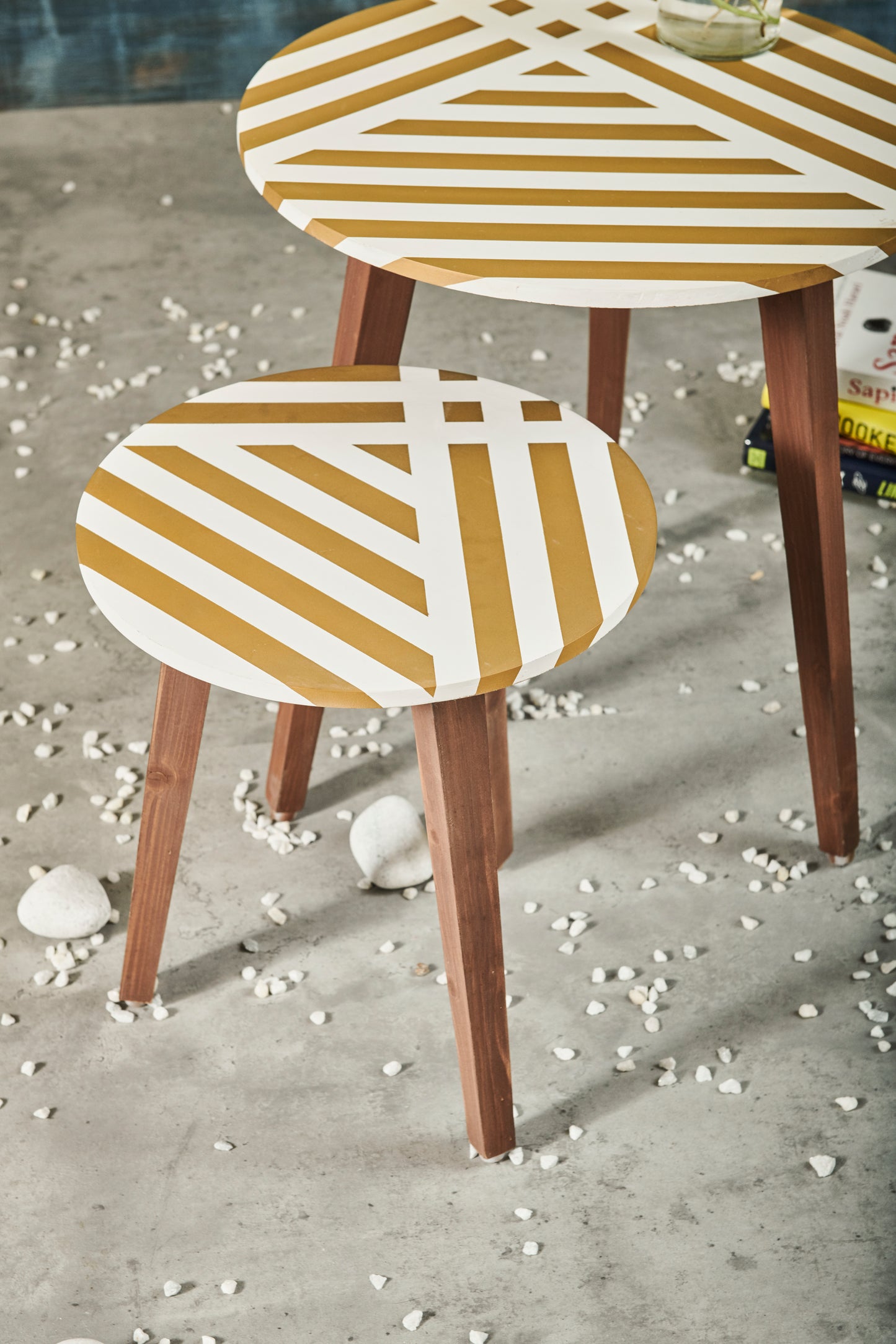 A Tiny Mistake SunBeam Wooden Nesting Tables (Set of 2), Living Room Decor