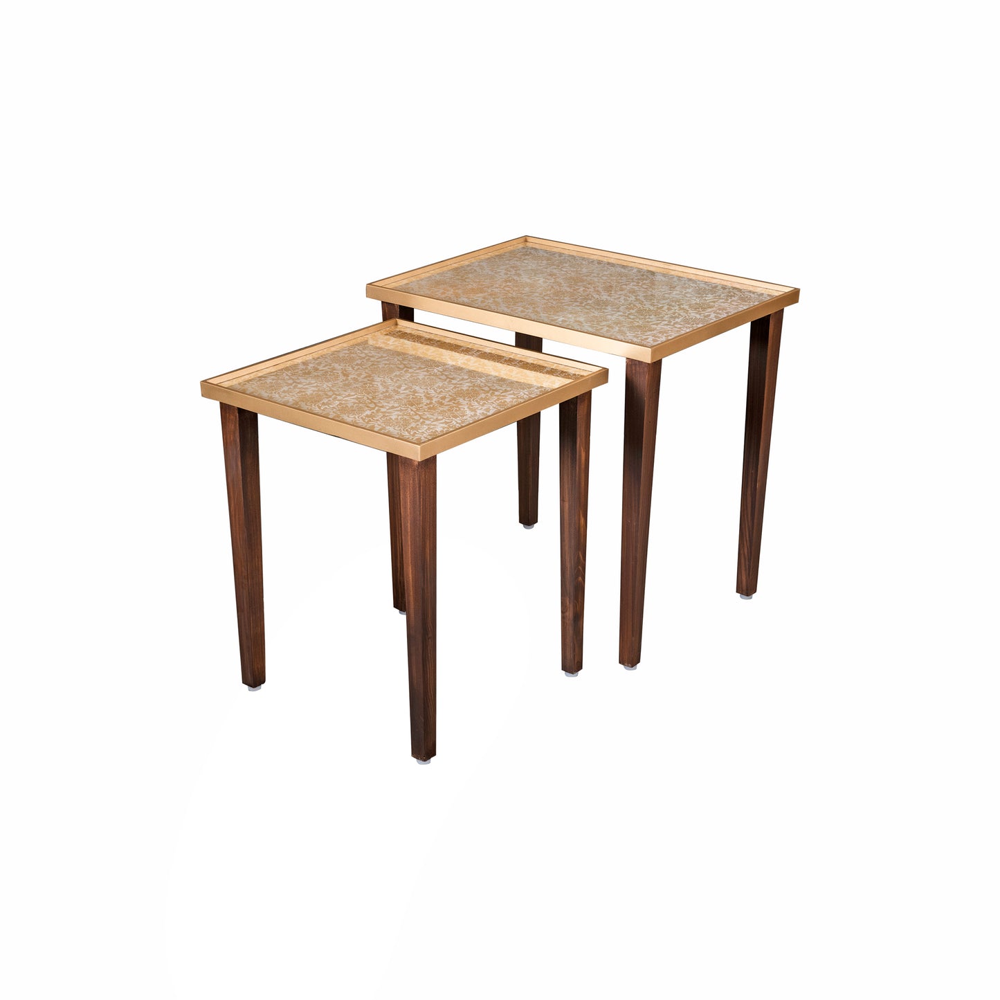 A Tiny Mistake Majestic Cream Wooden Rectangle Nesting Tables (Set of 2), Living Room Decor