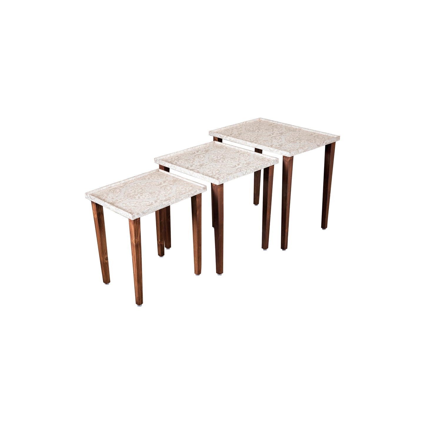 A Tiny Mistake Chantilly Wooden Rectangle Nesting Tables (Set of 3), Living Room Decor