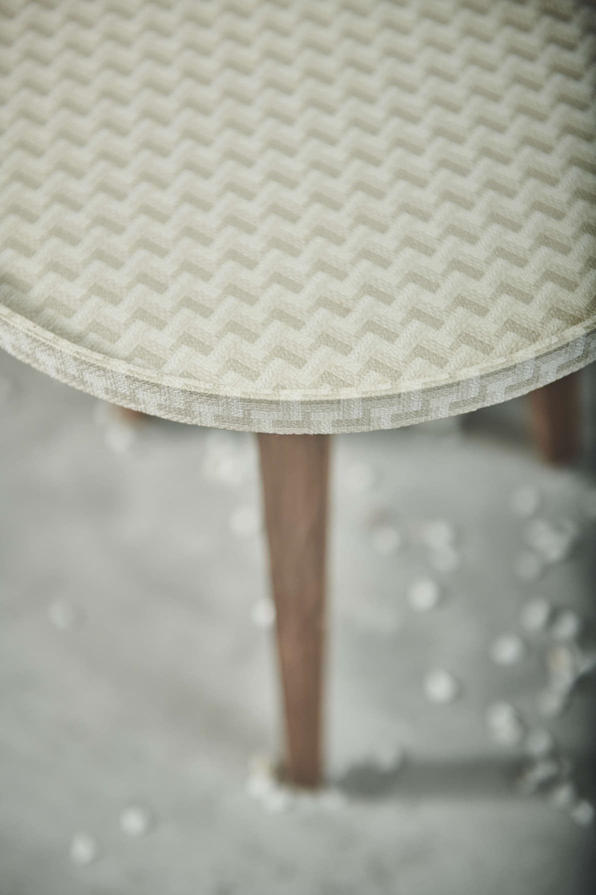 A Tiny Mistake Herringbone Beige Wooden Nesting Tables (Set of 2), Living Room Decor