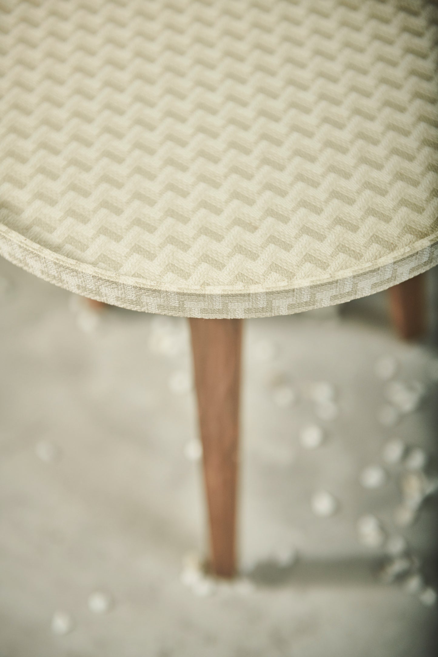 A Tiny Mistake Herringbone Beige Wooden Nesting Tables (Set of 2), Living Room Decor