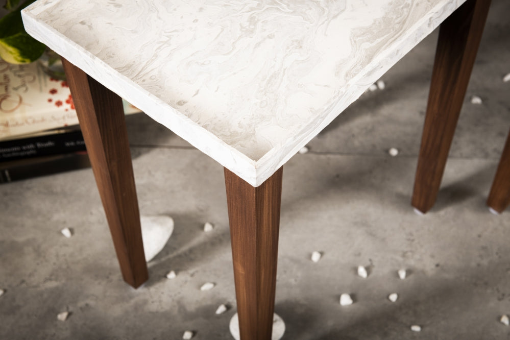 A Tiny Mistake Leherein Wooden Rectangle Nesting Tables (Set of 3), Living Room Decor