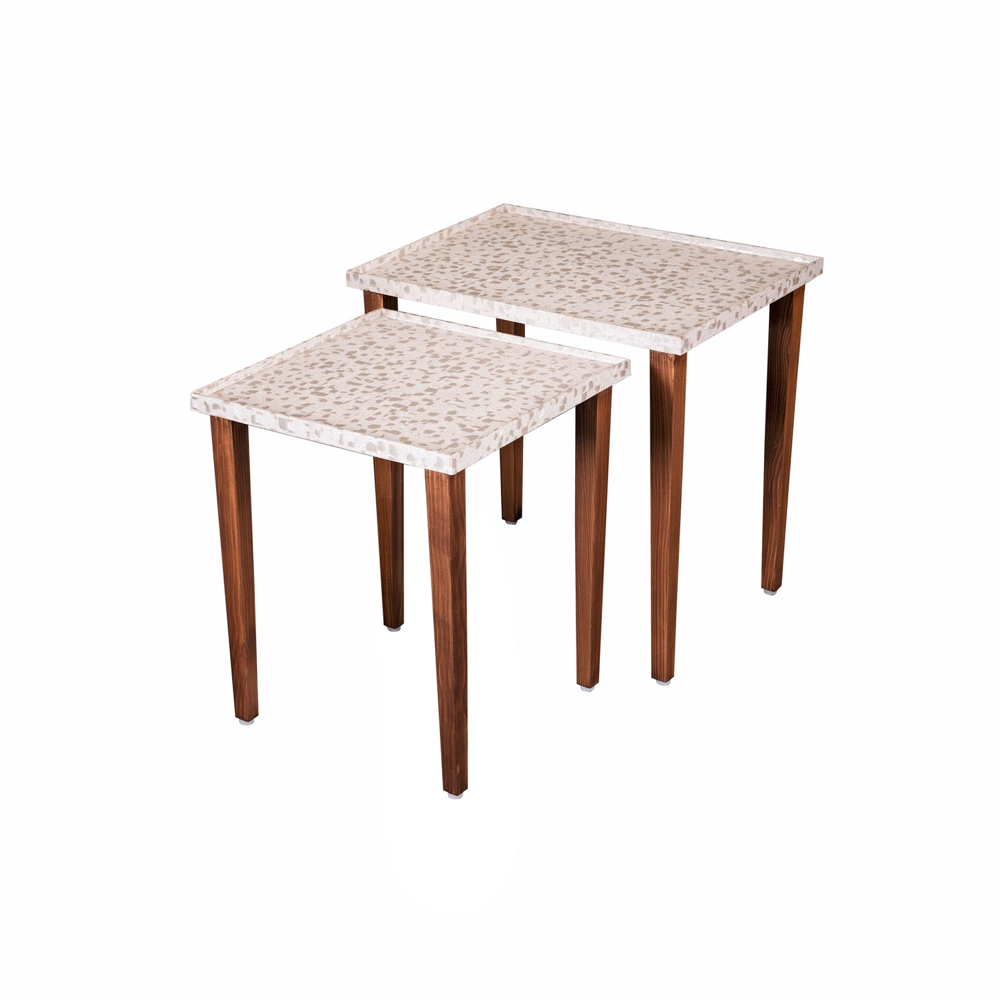 A Tiny Mistake Chaandi Wooden Rectangle Nesting Tables (Set of 2), Living Room Decor