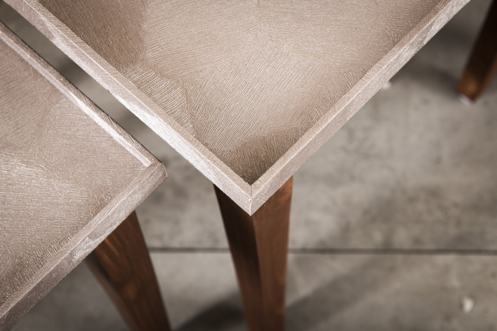 A Tiny Mistake Allure Rose Gold Wooden Rectangle Nesting Tables (Set of 2), Living Room Decor