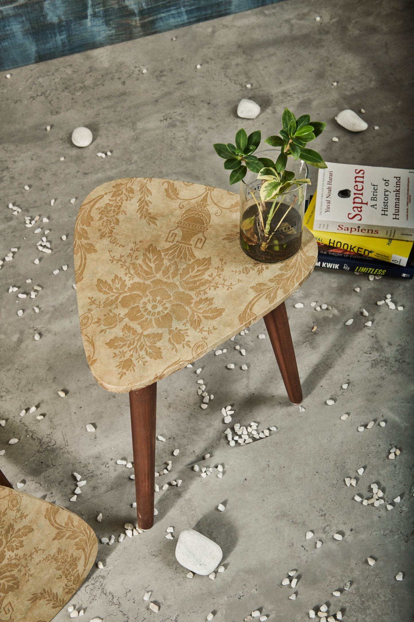 A Tiny Mistake Metallic Imperial Trinity Side Table, End Table (Set of 2)