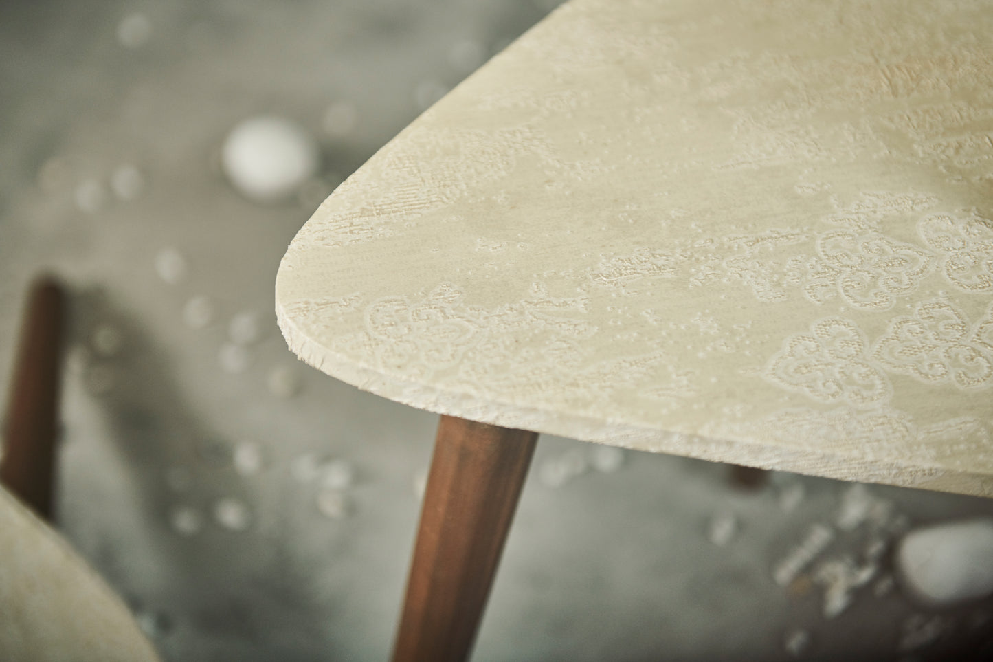 A Tiny Mistake Elegant White Motifs Trinity Side Table, End Table (Set of 2)