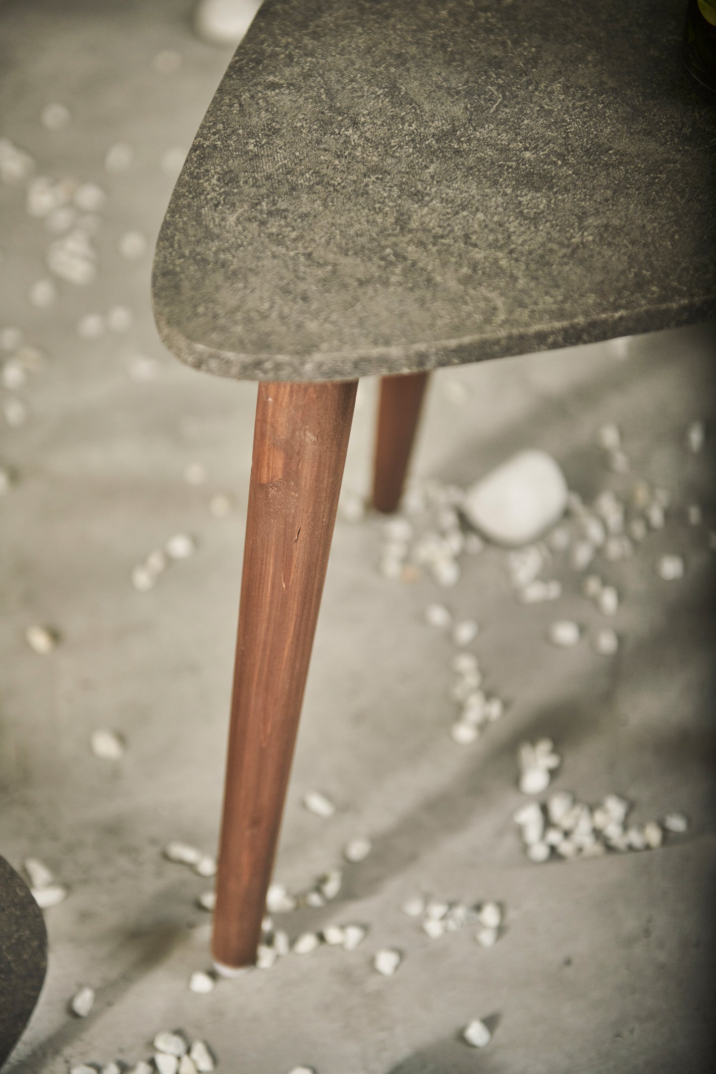 A TIny Mistake Metallic Charcoal Trinity Side Table, End Table (Set of 2)