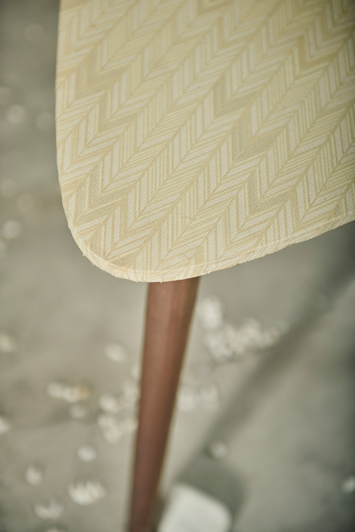 A Tiny Mistake Golden Herringbone Pattern Trinity Side Table, End Table (1 Piece)