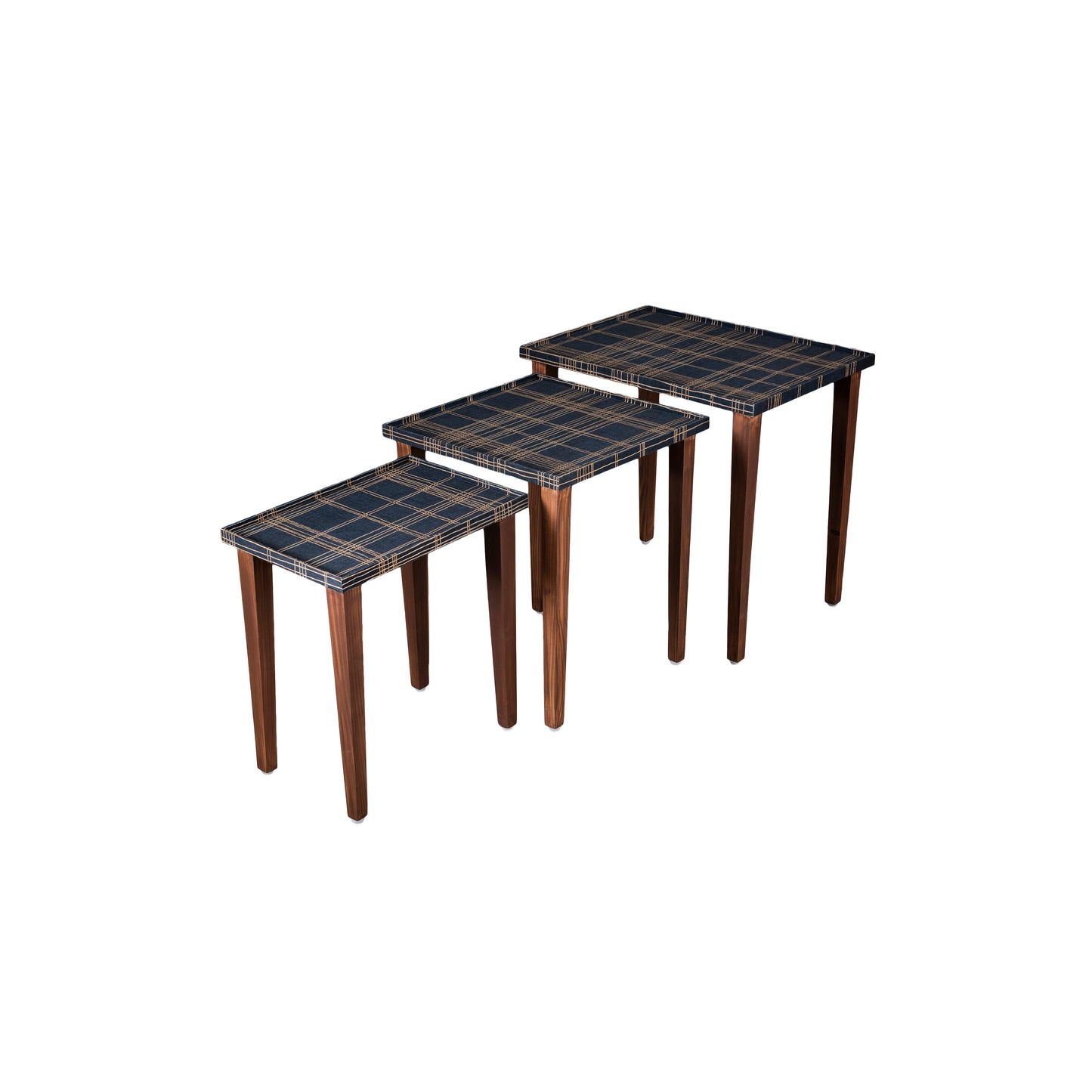 A Tiny Mistake Tesseract Wooden Rectangle Nesting Tables (Set of 3), Living Room Decor