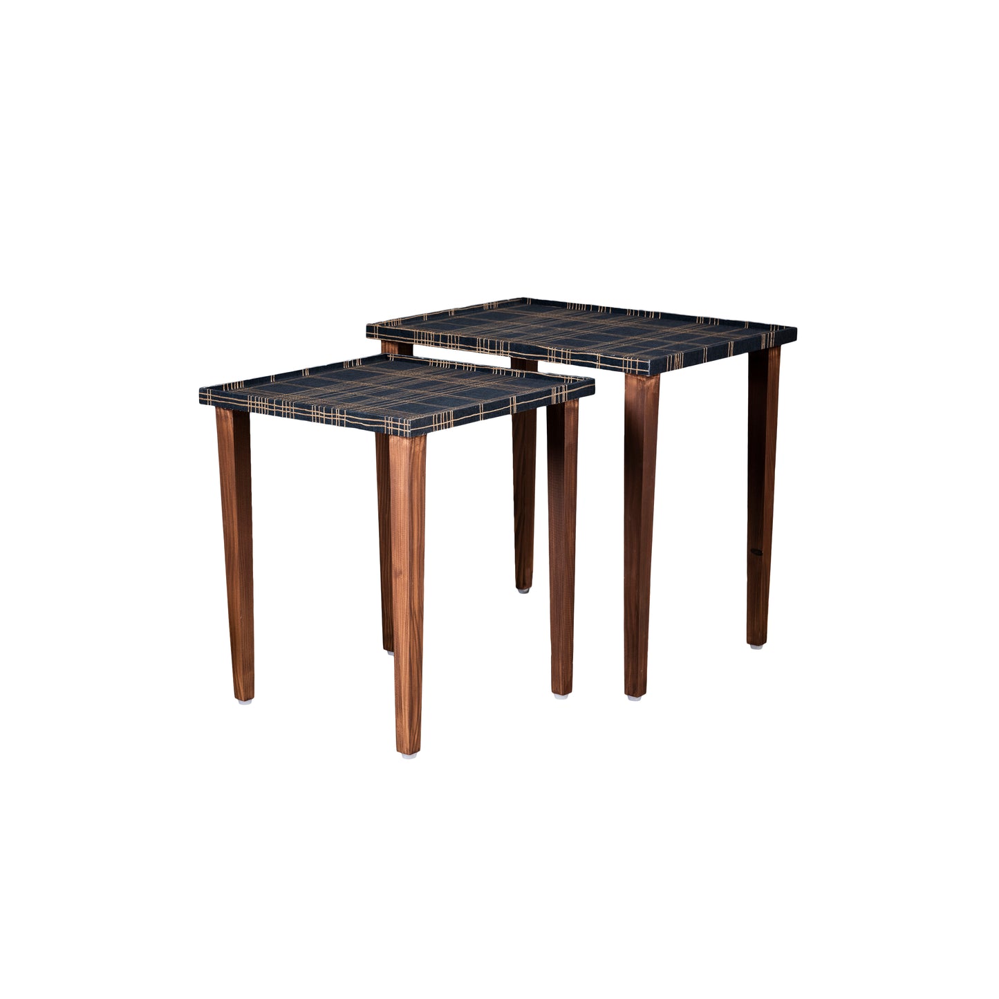 A Tiny Mistake Tesseract Wooden Rectangle Nesting Tables (Set of 2), Living Room Decor