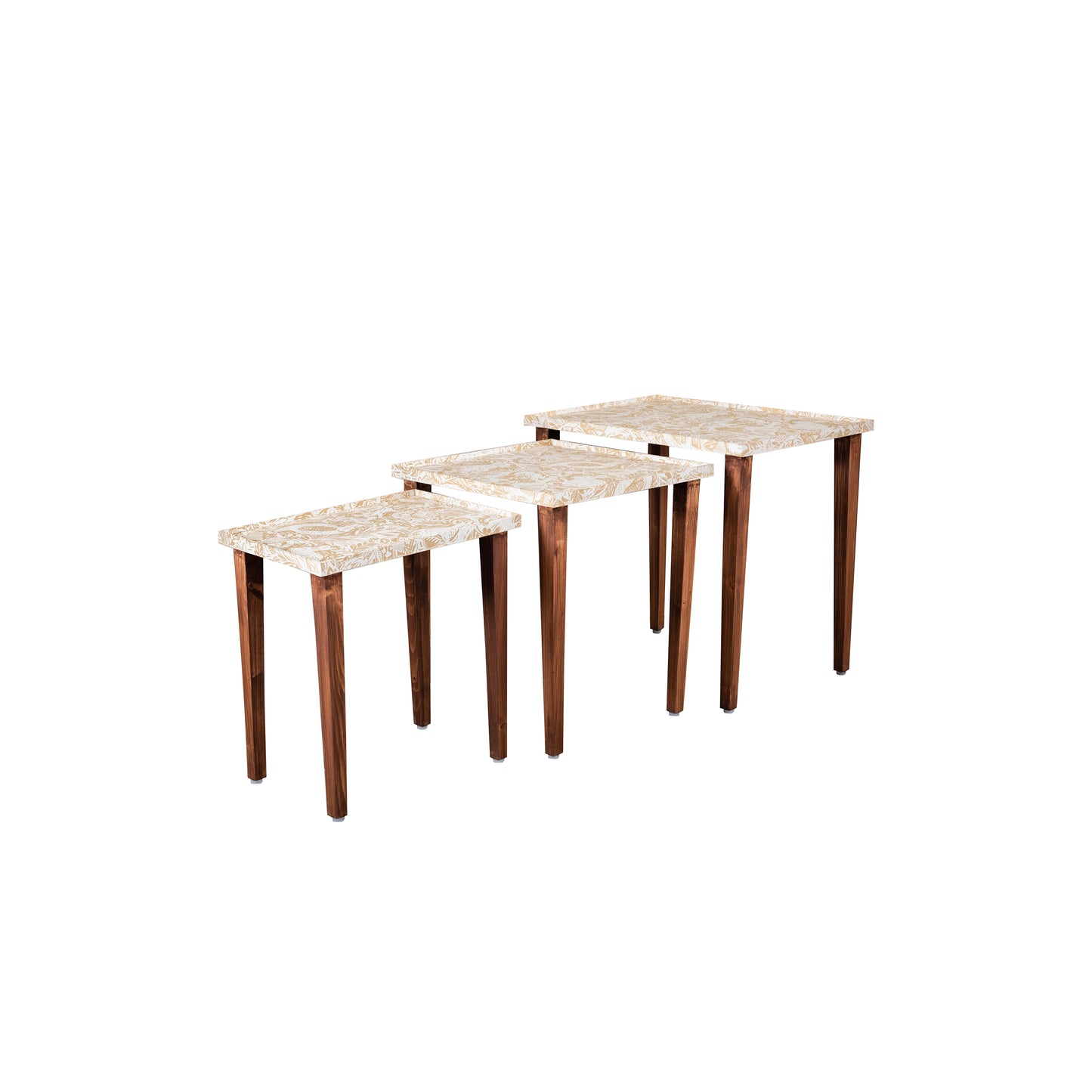 A Tiny Mistake Jungle Wooden Rectangle Nesting Tables (Set of 3), Living Room Decor