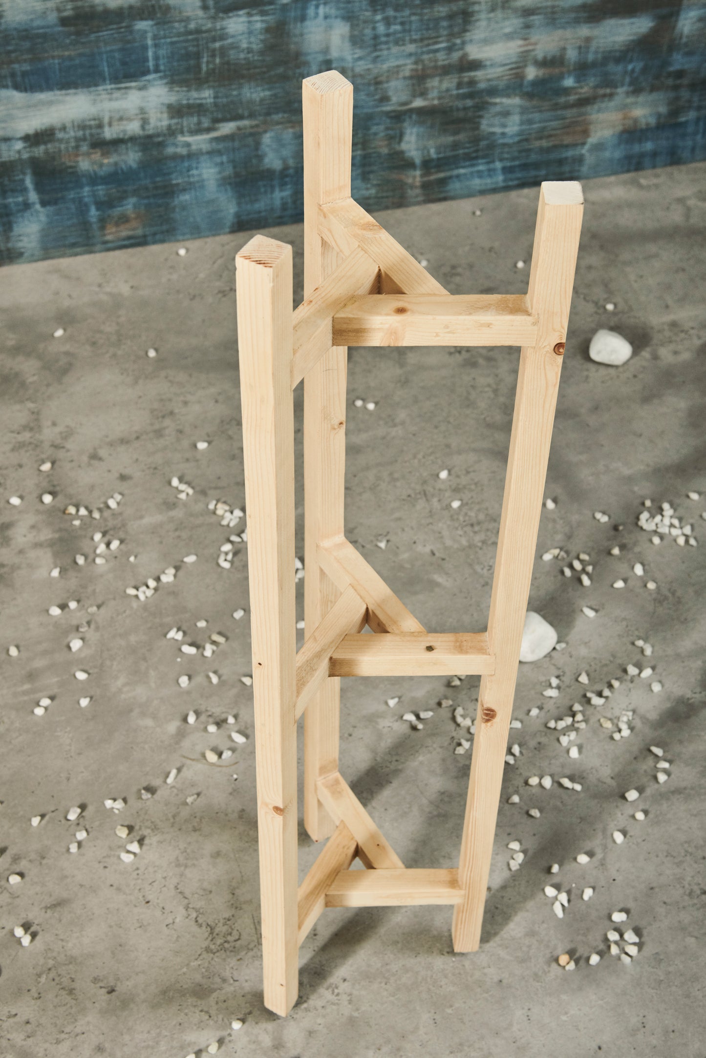 A Tiny Mistake Three Legged Star Planter, Three Tier (One Piece) (Natural Finish)