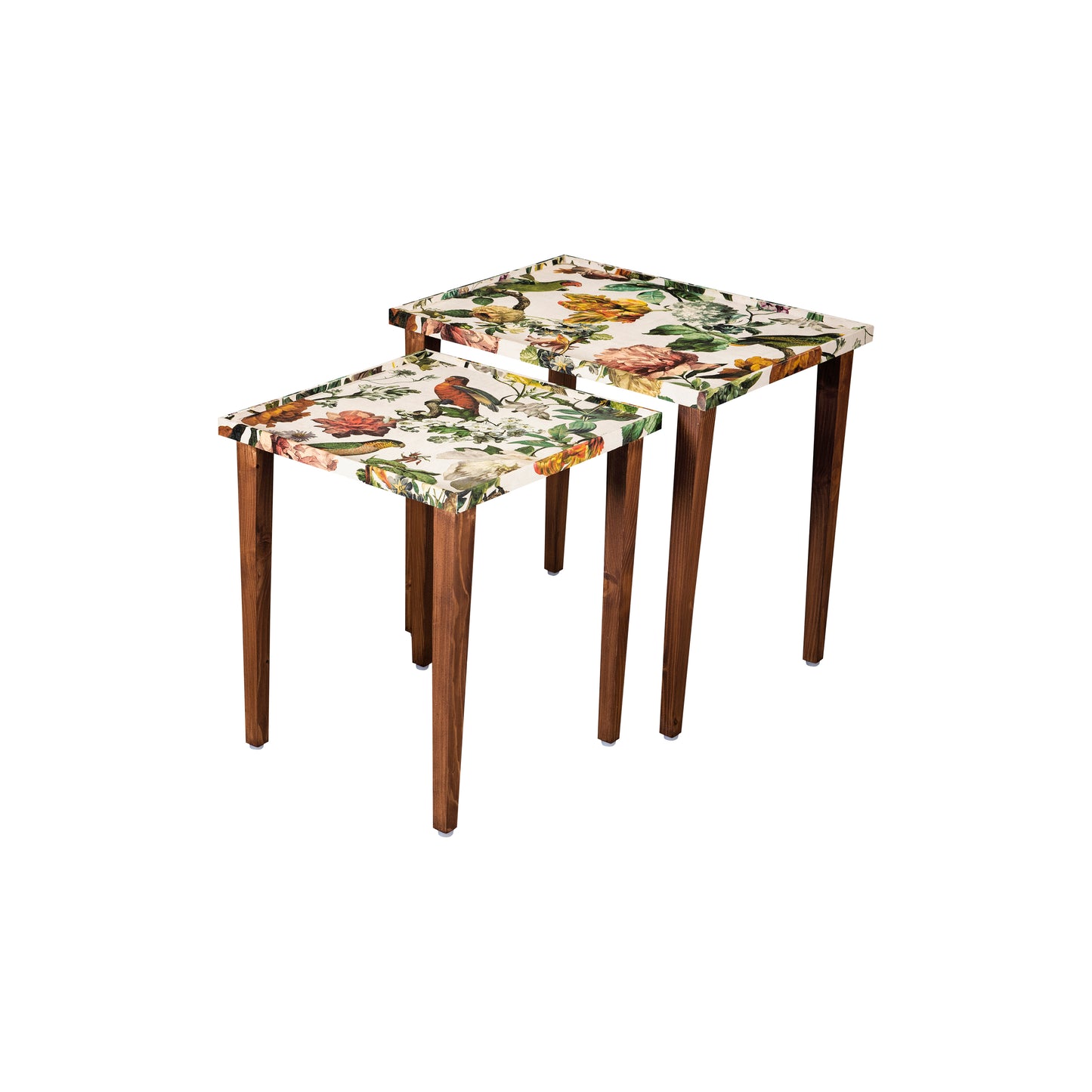A Tiny Mistake Plush Wilderness Wooden Rectangle Nesting Tables (Set of 2), Living Room Decor