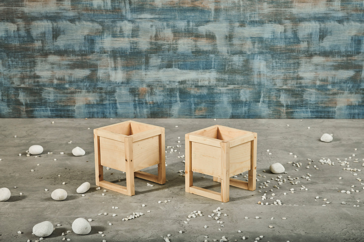 A Tiny Mistake Crate Wooden Planter (One Piece) (Natural Finish)