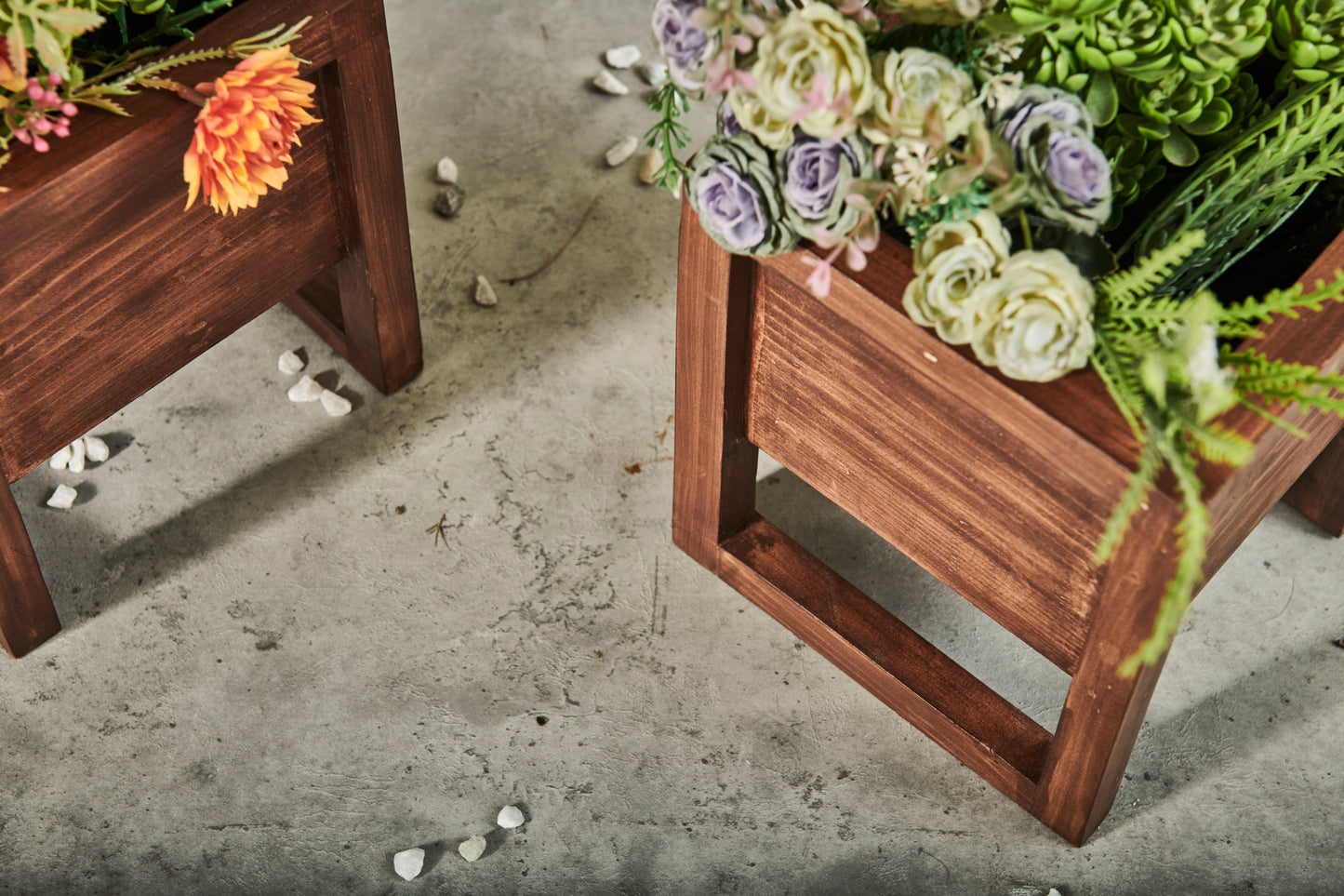 A Tiny Mistake Crate Wooden Planter (One Piece) (Dark Finish)